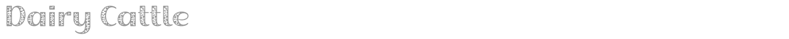 Dairy Cattle font preview